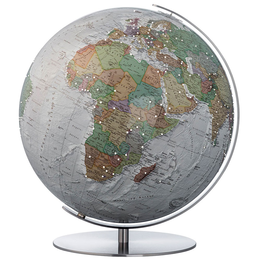 Achetez votre Globe terrestre lumineux design blanc gris ...