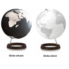 globe design noir et blanc